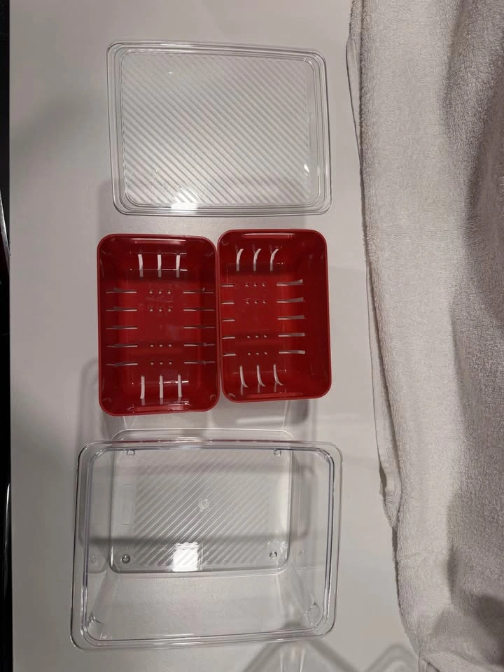 Produce Keeper Storage Containers with Drain Baskets – Set of 4 - photo 3