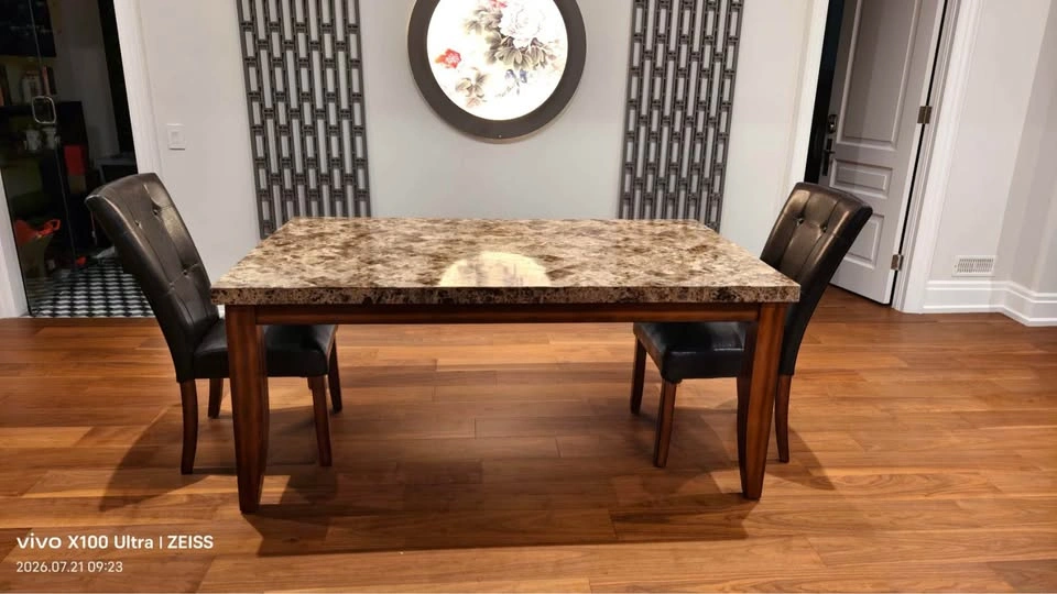 Steve Silver Co. Faux Marble Dining Table Set (70" x 42") - photo 2