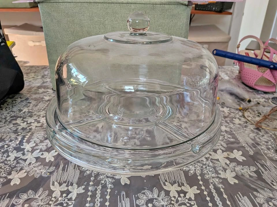 Versatile 4-in-1 Glass Cake Stand, Punch Bowl & Appetizer Set