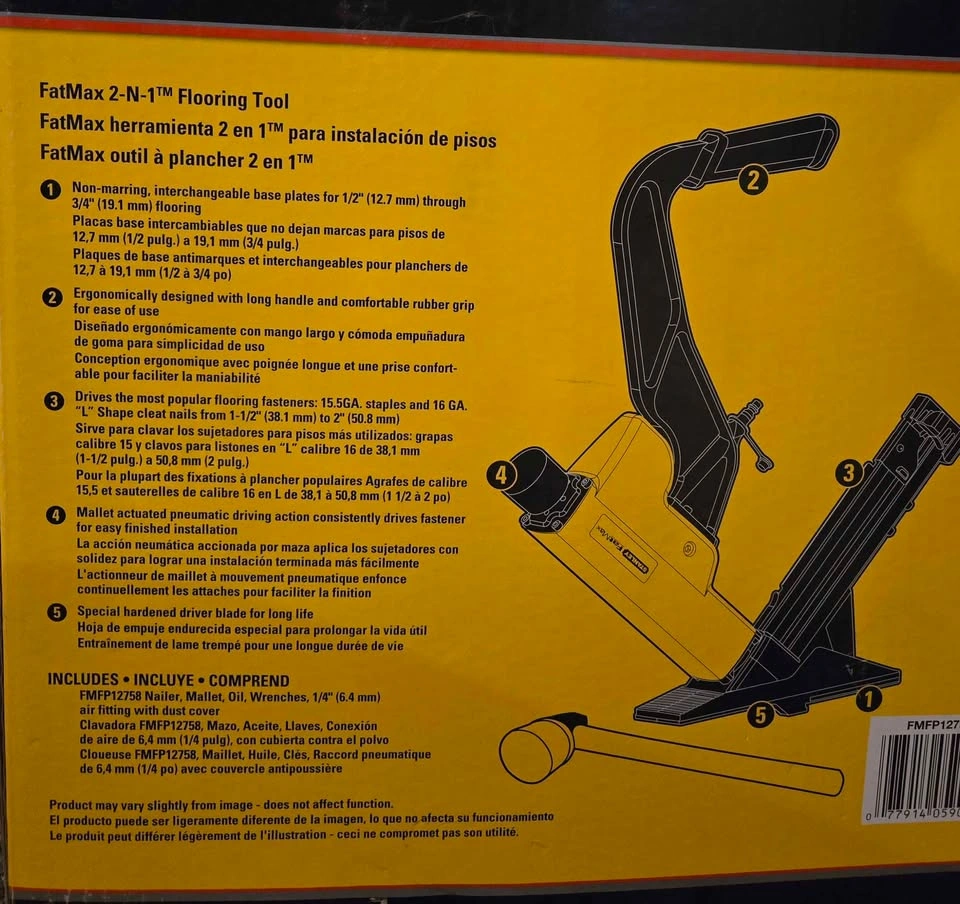 Stanley FatMax 2 in 1 Flooring Nailer - New in box - photo 4