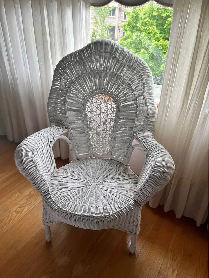 Vintage Wicker Peacock Chair
