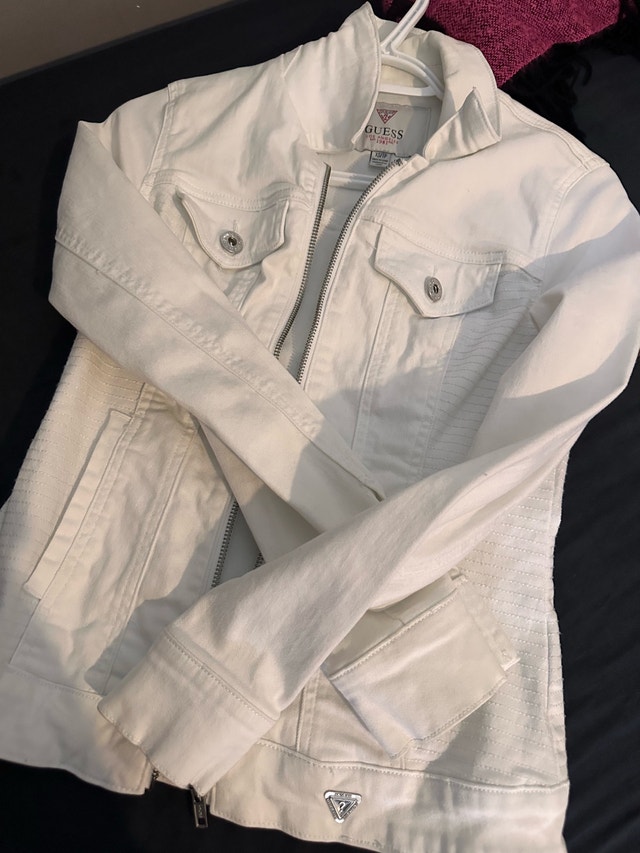 Guess White Denim Jacket