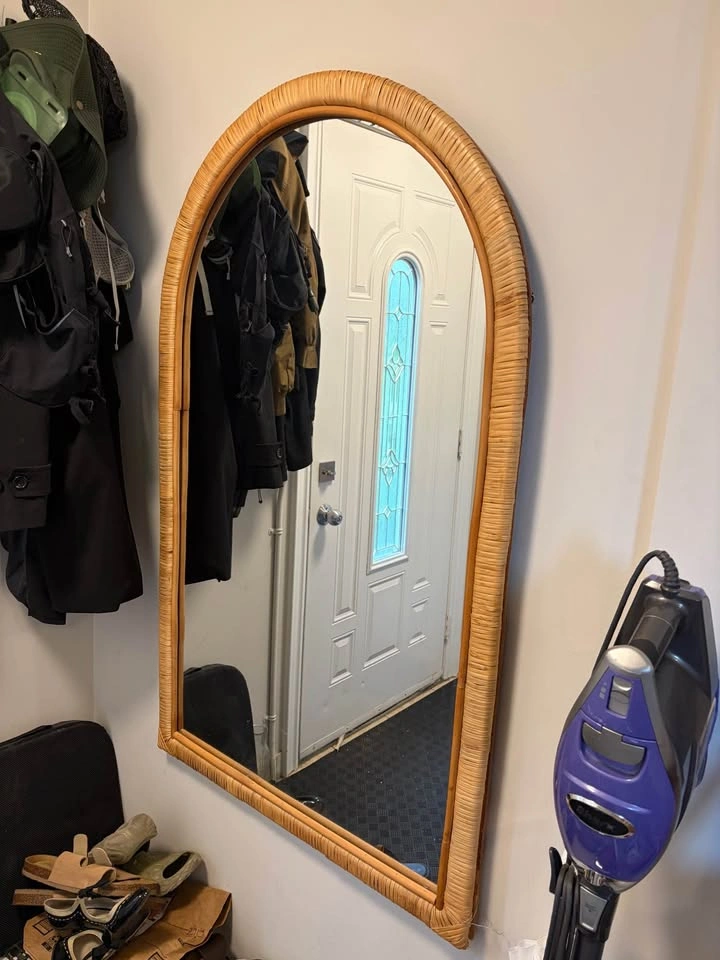 Large wicker frame mirror - photo 2