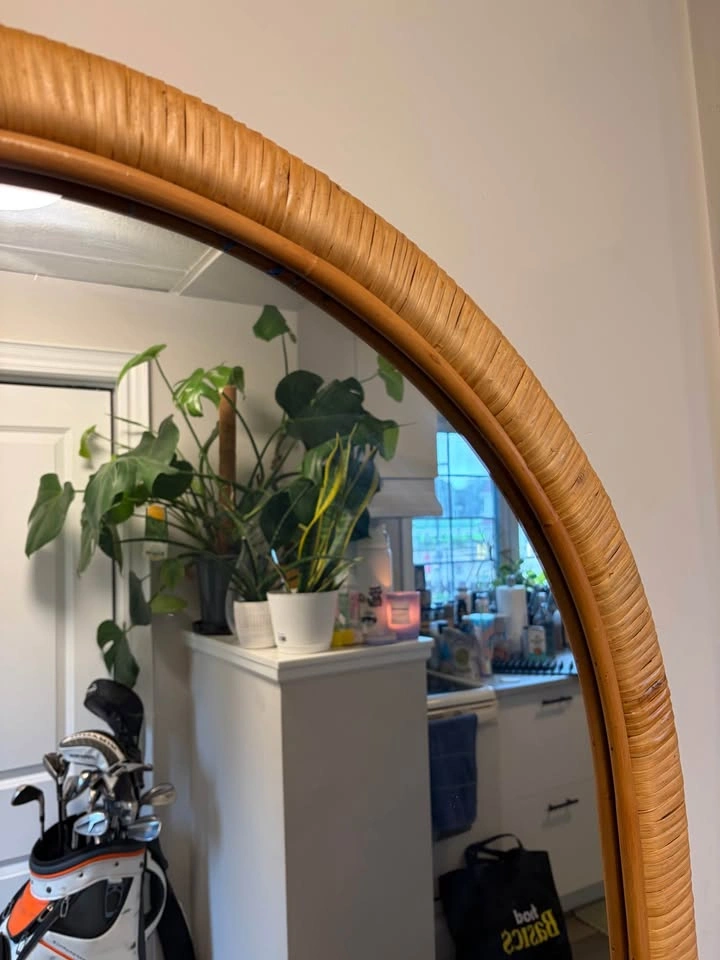Large wicker frame mirror - photo 3