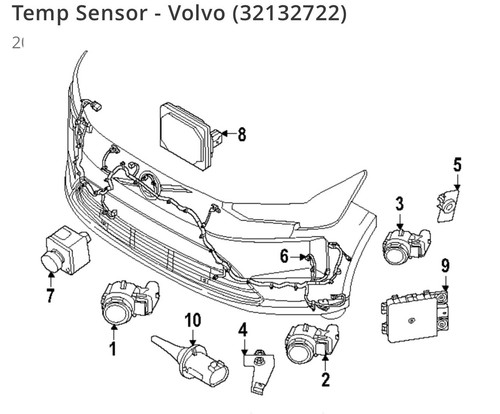 Genuine Temp Sensor For Volvo 2025 EX90 32132722 - photo 2