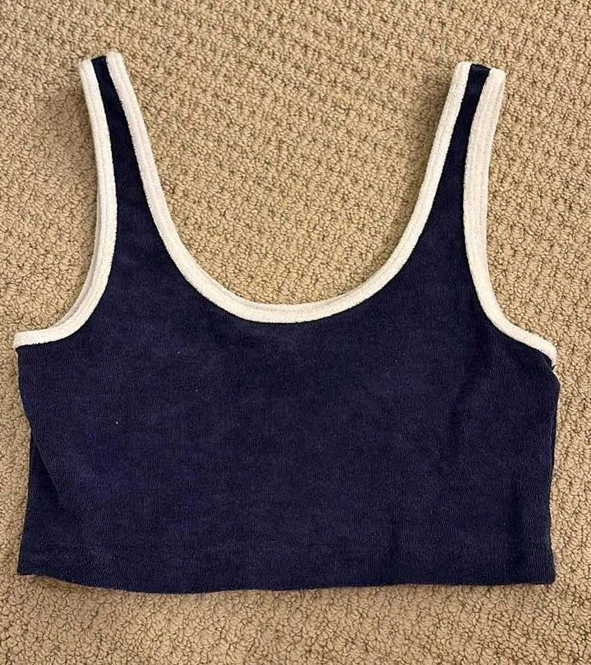 H&M navy crop tank top