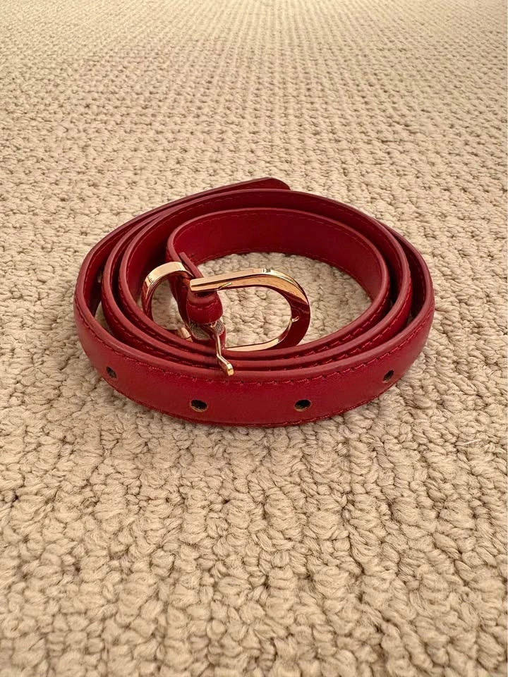 Burgundy belt