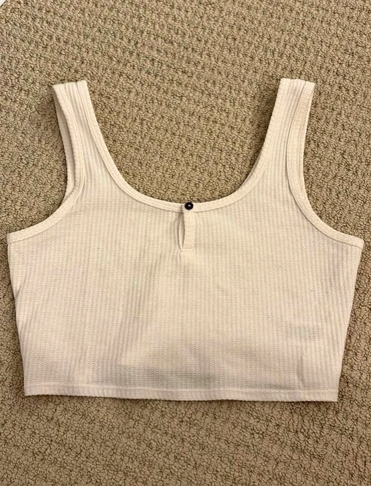 Ardene waffle crop tank top