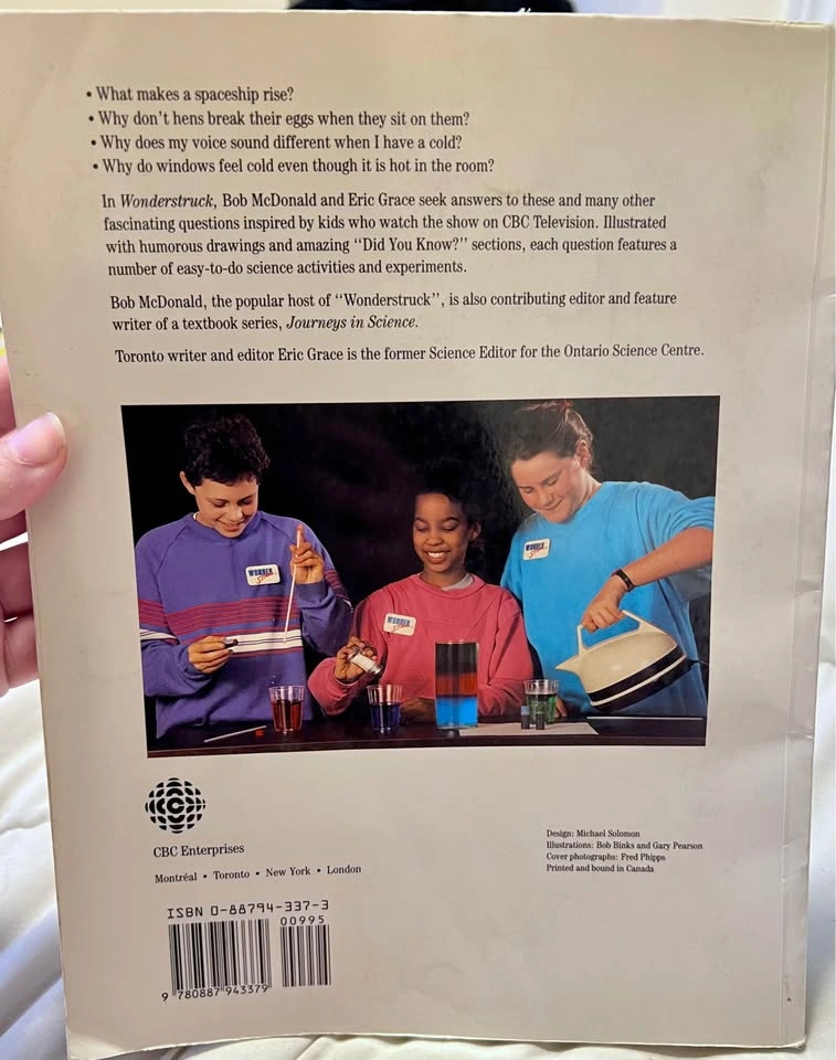 Vintage Wonderstruck Science Activities Book (1991) – CBC TV Bob - photo 3