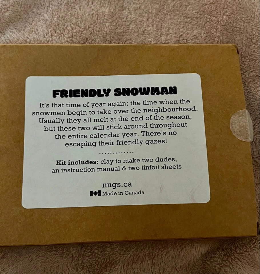 Friendly Snowman Putty Craft Kit – Make Two! (Brand New) - photo 2