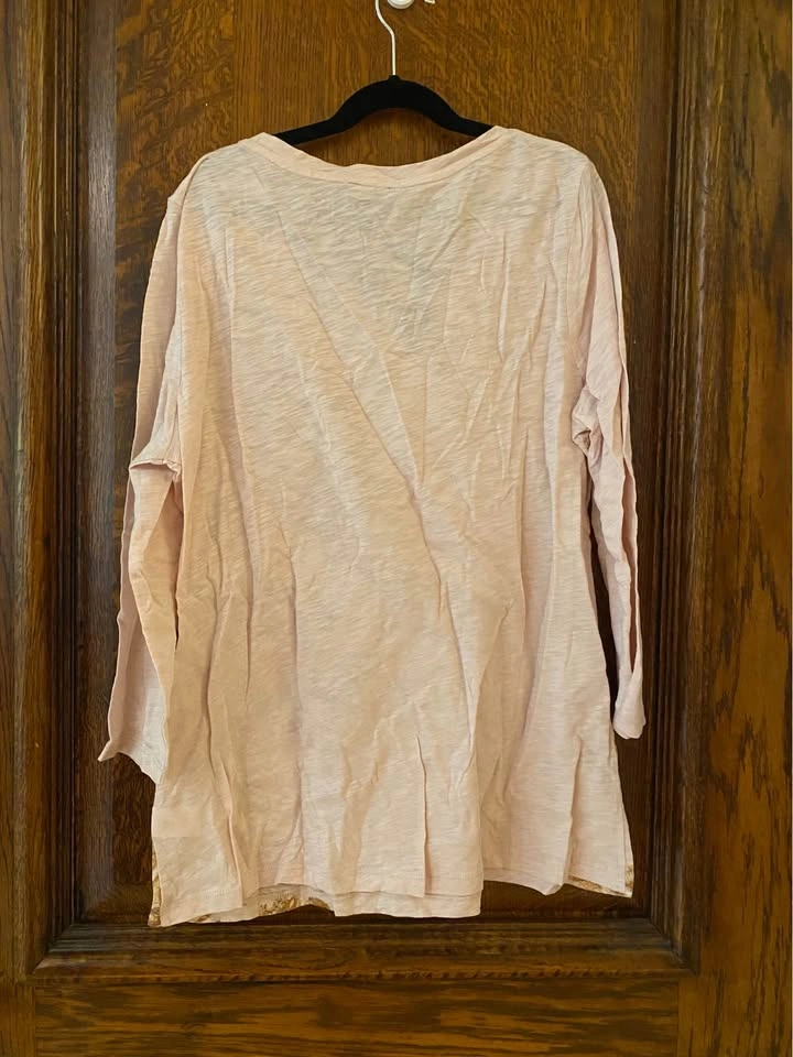 Talbots Pink Long Sleeve Top (L) - photo 2