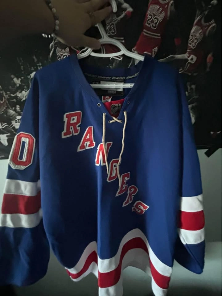 Classic NHL Reebok Authentic Rangers #30 Lundqvist Jersey