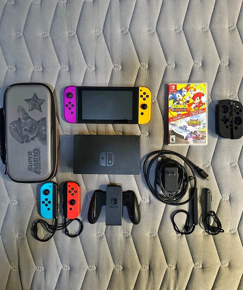 Nintendo Switch Console Bundle With Sonic Game and Accessories