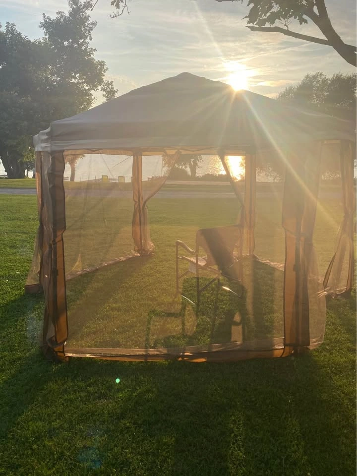 COOSHADE Pop Up Gazebo 6 Sided Screened Canopy Tent - photo 2