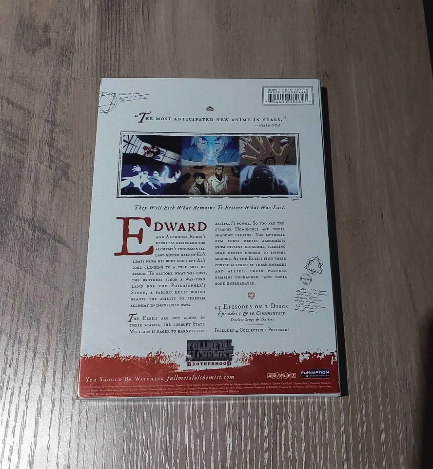 Fullmetal Alchemist Brotherhood Part One DVD - photo 2