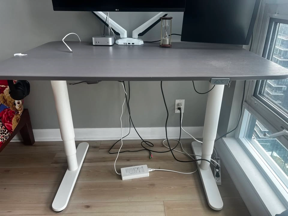 Complete Desk Setup - BenQ 22" + Dual Monitor Arm + Desk - photo 2