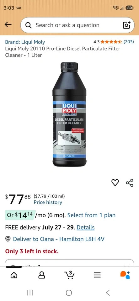 Liqui Moly Pro-Line Diesel Particulate Filter Cleaner and Purge - photo 2