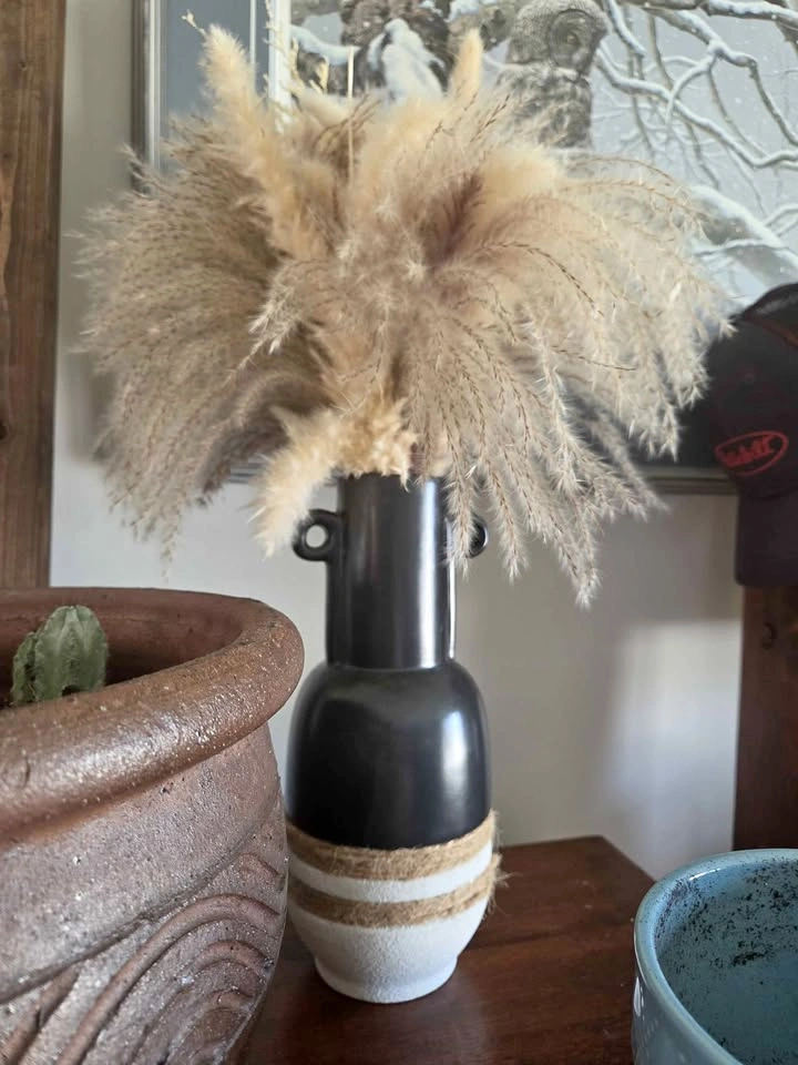 Pampas grass with vase