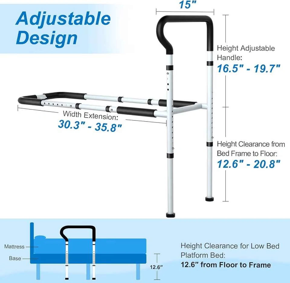 Bed Rails for Elderly - Adjustable, 350 Lbs - photo 2