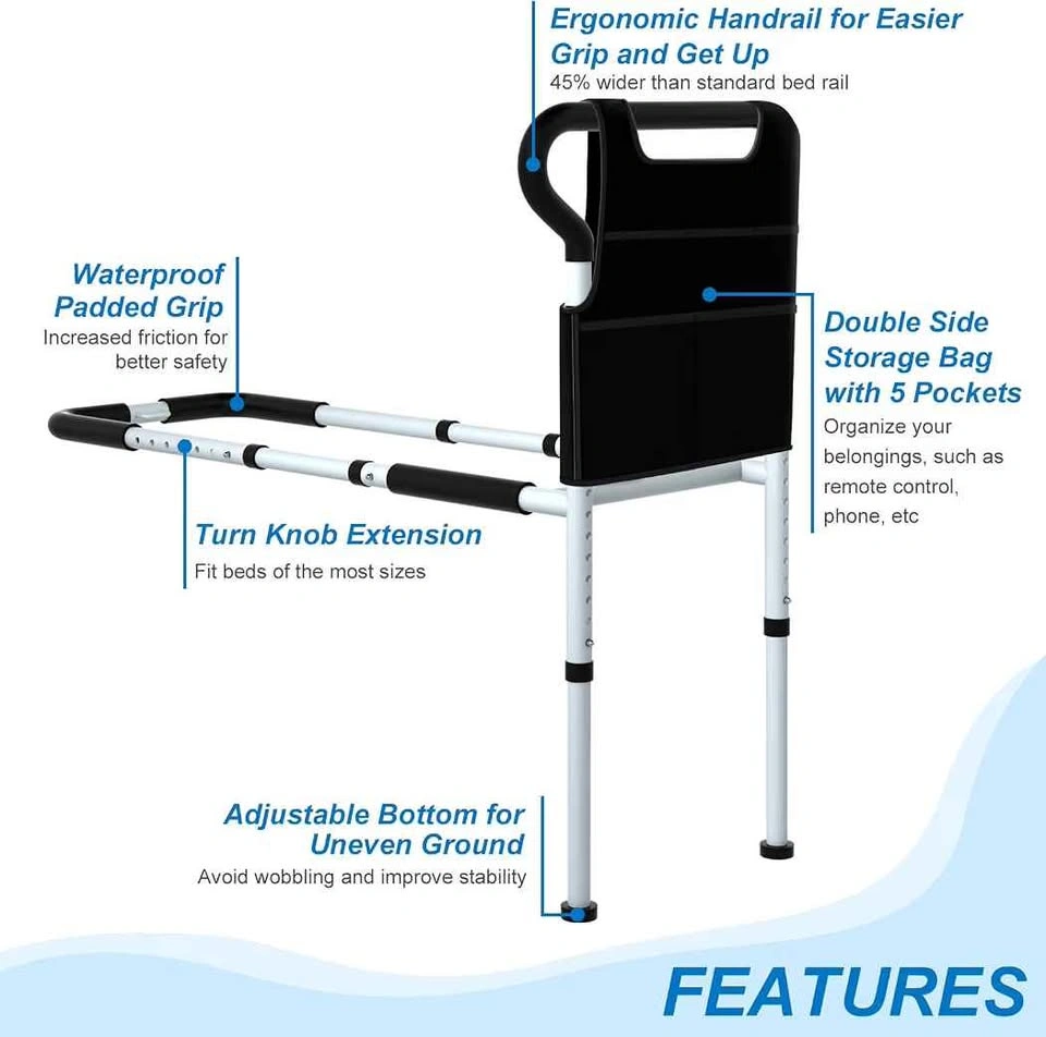 Bed Rails for Elderly - Adjustable, 350 Lbs - photo 4