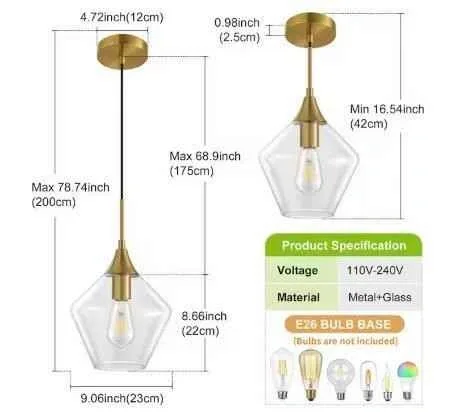 NEW-3-Light Dimmable Gold Chandelier - photo 2