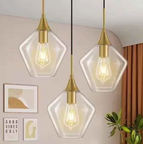 NEW-3-Light Dimmable Gold Chandelier - photo 3