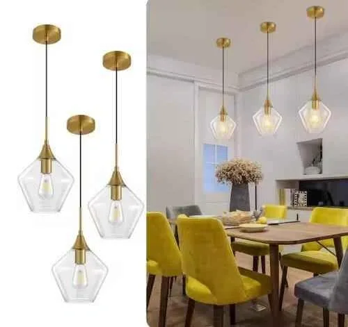 NEW-3-Light Dimmable Gold Chandelier - photo 4