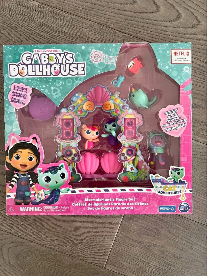 NEW Gabby’s Dollhouse Mermaid-lantis Figure Set