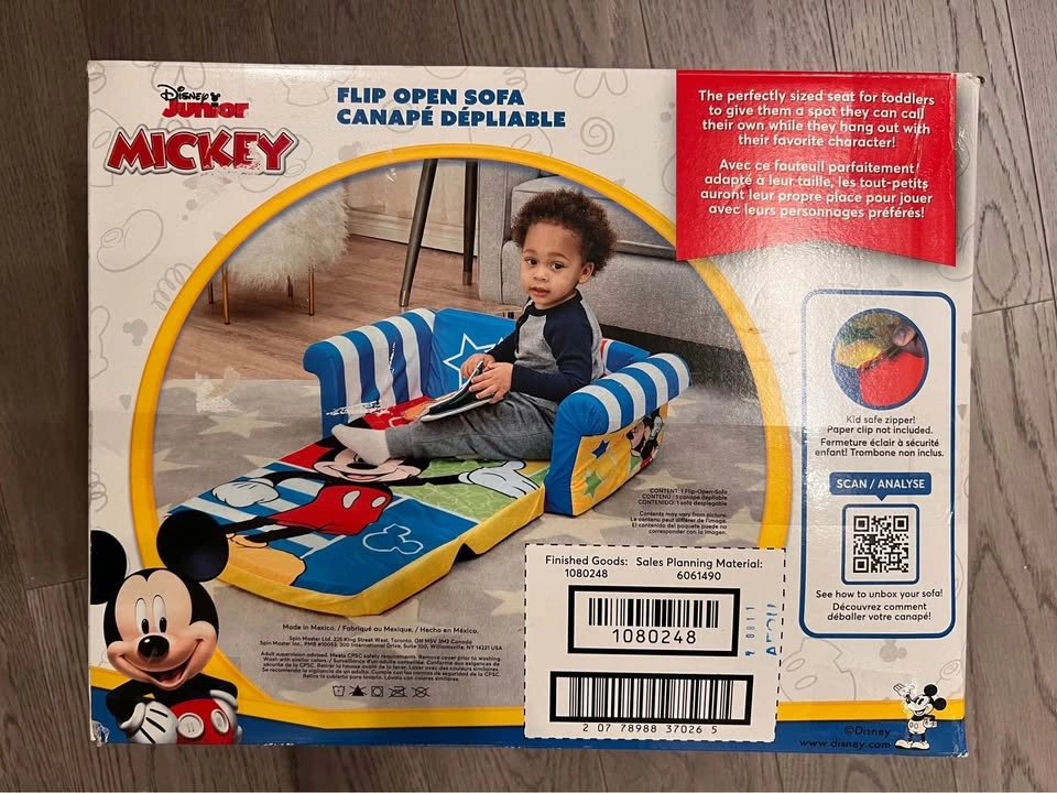 Disney Mickey Mouse Kids 2-in-1 Flip Open Foam Sofa Bed - photo 3