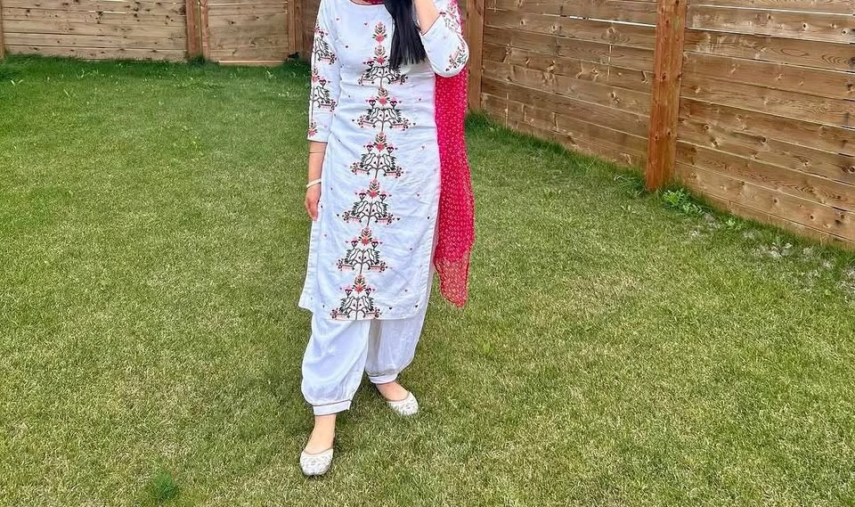 Pure White Cotton Hand Embroidery Suit with Afghani Salwar