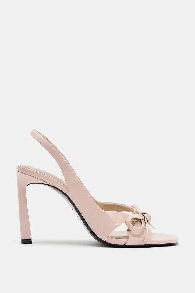Zara bow leather heels - photo 3