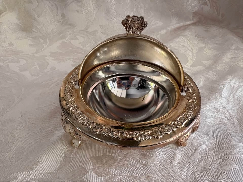 Mayell Silver Plated Roll Top Butter Dish - photo 3