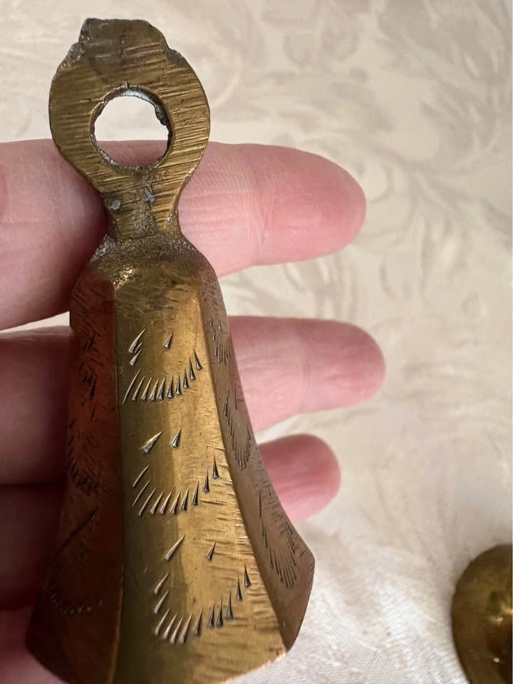 Vintage Brass Hand Bells - Set of 2 - photo 3
