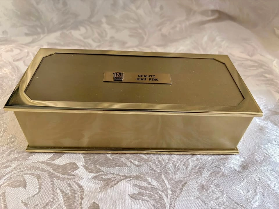 Vintage Brass Award Valet Box