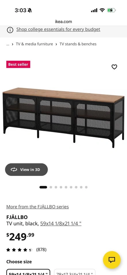 IKEA FJÄLLBO TV Stand / Media Console – Like New - photo 4