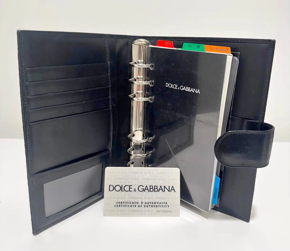 Authentic Dolce & Gabbana Logo Jacquard Personal Organizer