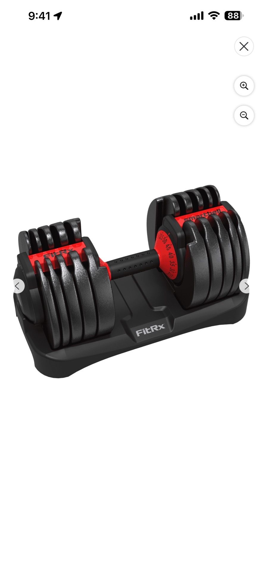 2 Sets Of FitRx Adjustable Dumbbells