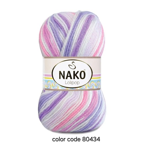 Nako Lolipop Self Striping Baby Yarn  2x 100g - photo 2