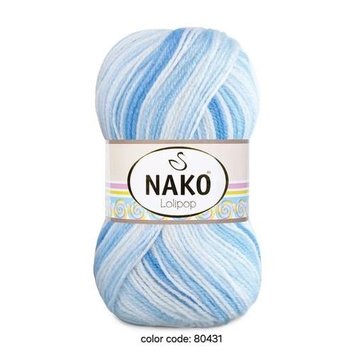 Nako Lolipop Self Striping Baby Yarn  2x 100g - photo 3