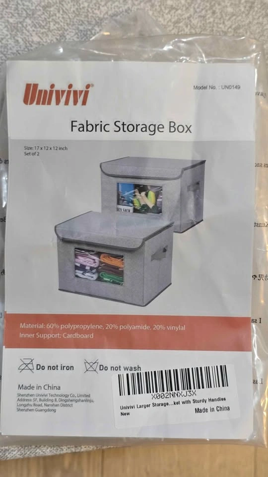 Univivi Fabric Storage Box (Set of 2) - photo 2
