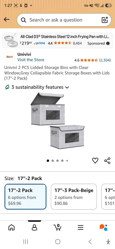 Univivi Fabric Storage Box (Set of 2) - photo 3