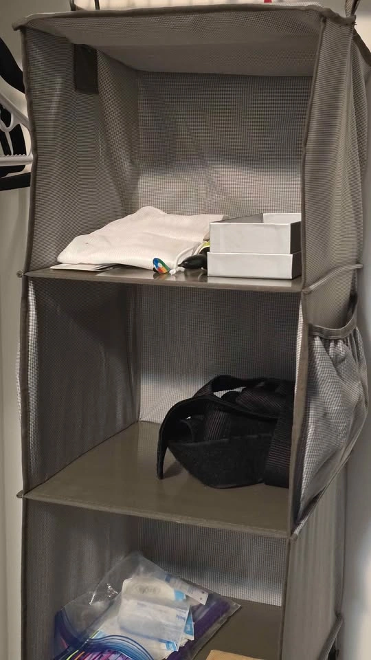 Amazon Basics 6-Tier Hanging Closet Shelf Organizer With Pockets - photo 3