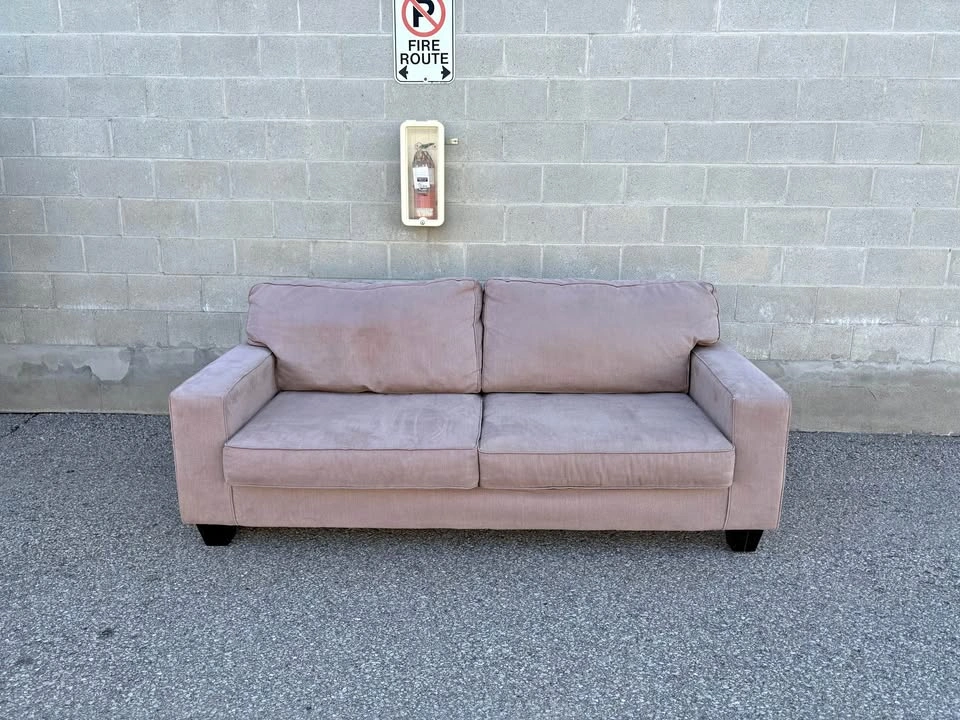 Taupe Large Love Seat Couch - Free Delivery