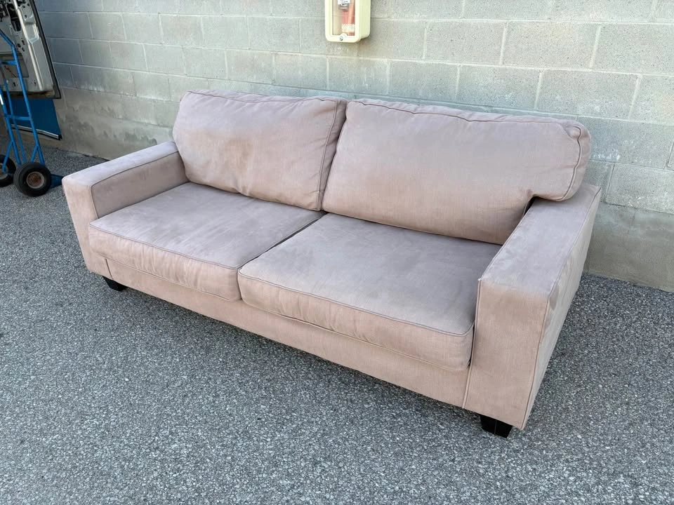 Taupe Large Love Seat Couch - Free Delivery - photo 2