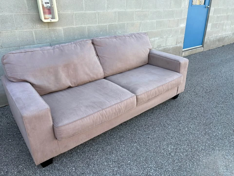 Taupe Large Love Seat Couch - Free Delivery - photo 3