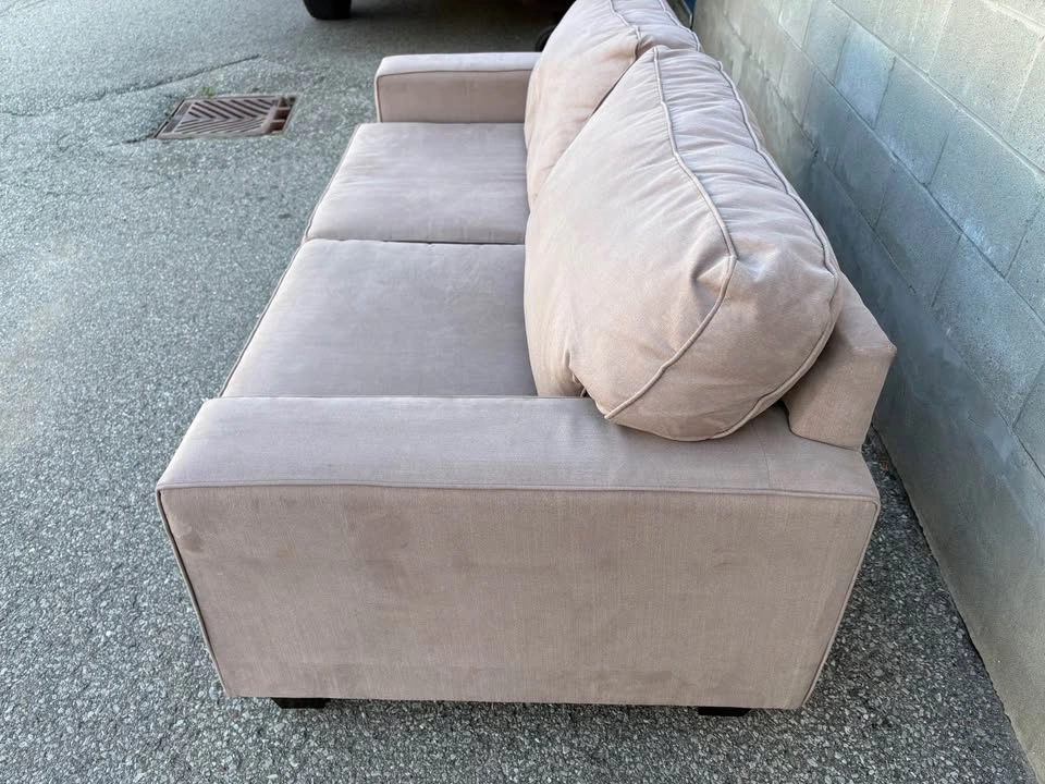 Taupe Large Love Seat Couch - Free Delivery - photo 4