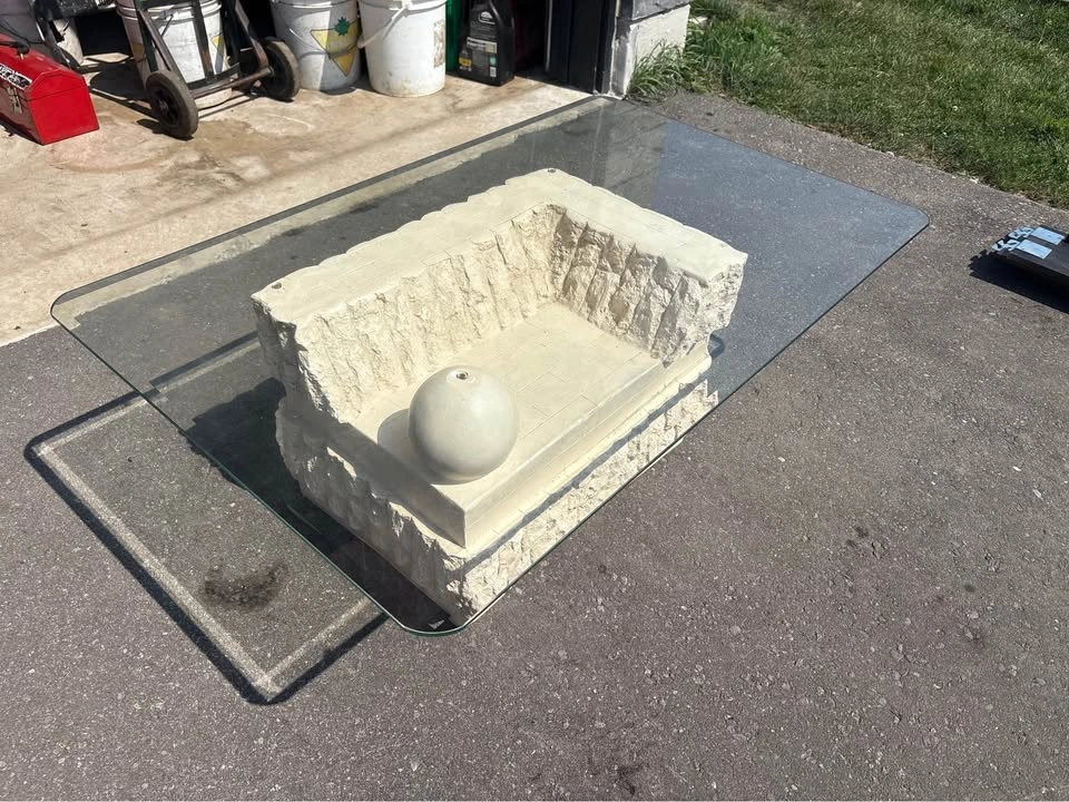 Unique Cream Glass Coffee Table - Delivery for fee - photo 2