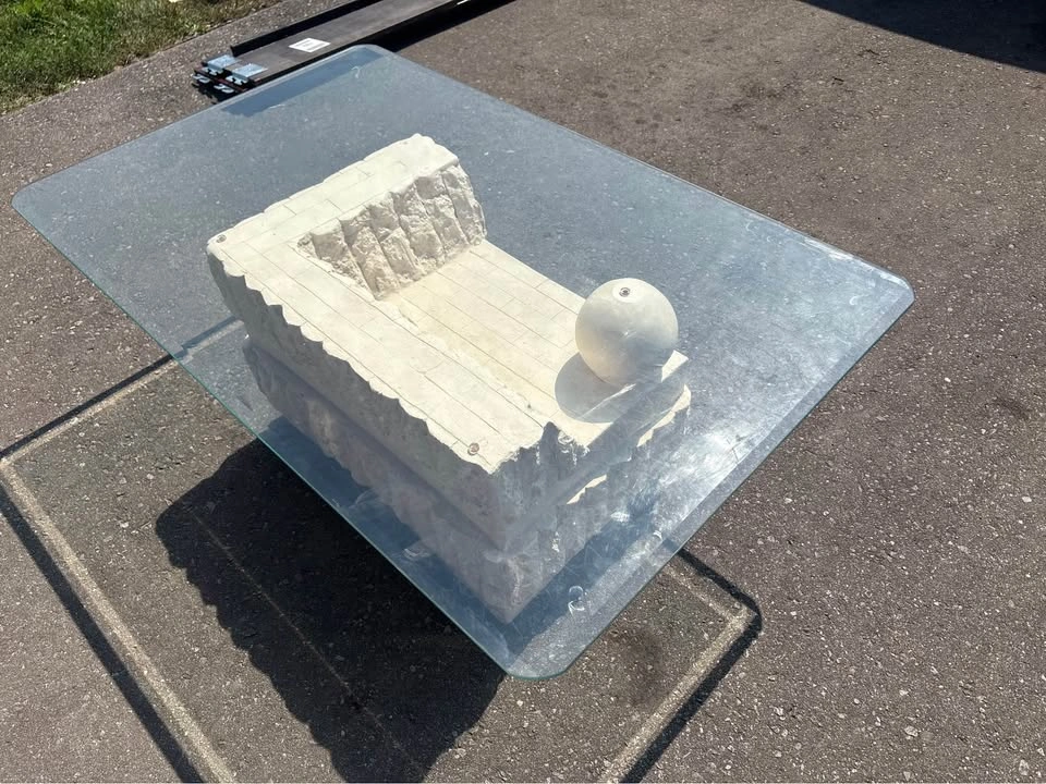 Unique Cream Glass Coffee Table - Delivery for fee - photo 4