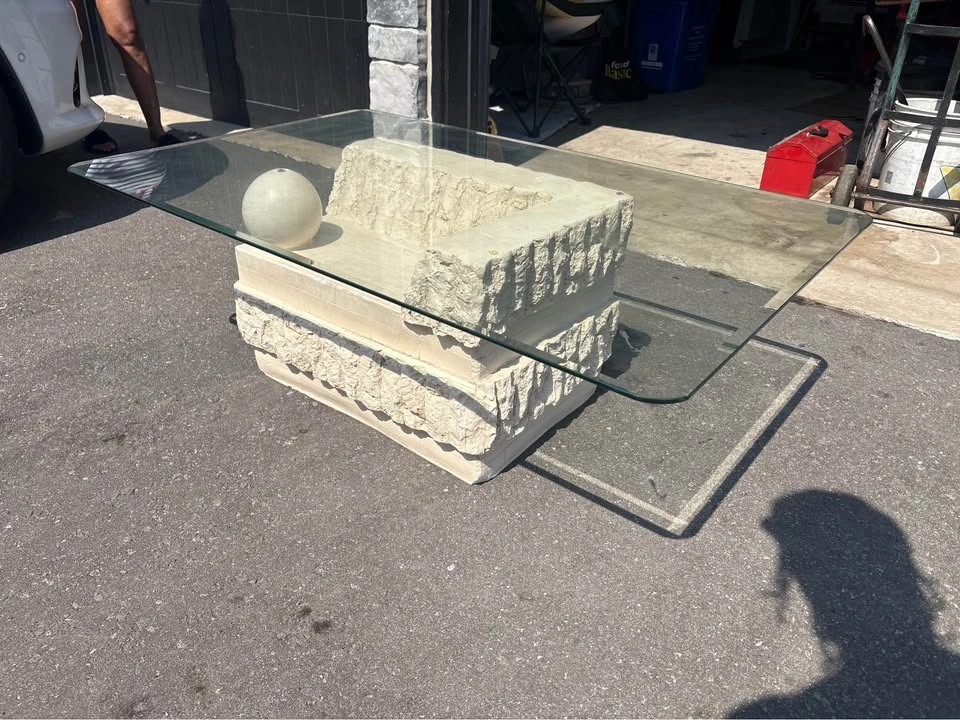 Unique Cream Glass Coffee Table - Delivery for fee - photo 5