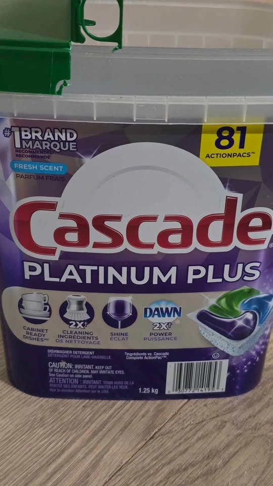 Cascade Platinum Plus and Kirkland Dishwasher Detergent Pacs - photo 4